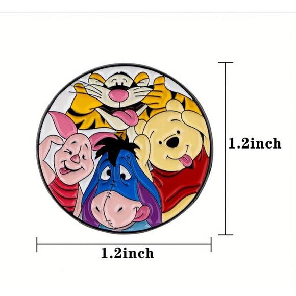 Winnie The Pooh Fantasy Pin, Kawaii Group Photo Eeyore Piglet Tigger Disney - Picture 2 of 4